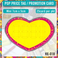 POP Price Tag Promotion Cards / Thumbs Up Pop Price Tags / Jualan Tag Label - HX-018 (Mini)7CM X 5CM
