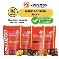 OnTheGo Pure Protein ISO+ Durian Musang King, chocolate, caramel 30g Protein 1kg pack.