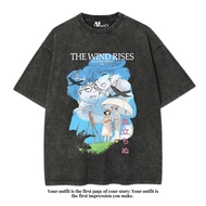 VEGA88 *the wind rises* Kaos oversize | t-shirt oversized | kaos washed | washing | vintage tee