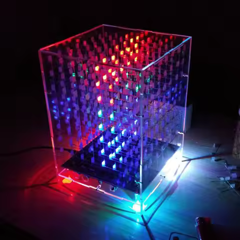 Cololful Light Cubes DIY Kit 8X8X8 WIFI Mobile Phone APP Change Word 888 LED Flashing Smart Electron
