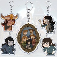 Animation Horror Keychain for Accessories Haunted Abaddon Keyring Jewelry Cecil Hotel Esther Nathan 