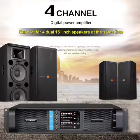 Paulkitson FP10000q 2500W 4 Channel Professional Power Amplifier For Subwoofer & Line Array Loudspea