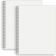 Large Graph Ruled Wirebound Spiral Notebook, 8.5 x 11 Inches, 1/4 Inch Grid (4 sq/in) Paper Pad, Pre