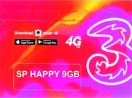 Perdana Paket Data tri 9GB 30 Hari