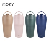 【WOKY 沃廚】[●●]渾圓杯-雙層陶瓷 550ml (不含吸管)