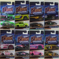 Hot Wheels Neon Speeders 2025 Mix 2 | Honda Prelude | Mazda Rx 7 | Lancer Evolution | Toyota AE 86 C