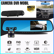 PENGIRIMAN JAKARTA Kaca Spion Rear View DVR Dual Kamera Dashcam 1080P 4.3 Inch Display EA880 S / kam