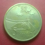 koin Australia 5 dollar commemorative 4 rare