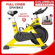 Columbus Fitness FULL COVER Safety Enhanced Heavy Duty Exercise Bike Spin Bike