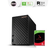 Seagate IronWolf NAS 2TB 3.5" HDD Internal Hard Drive + Asustor Drivestor 2 AS1102T Tower Desktop PC