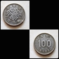 Koin jadul Silver Perak Japan Jepang 100 Yen 1959 22.5 mm...A11.