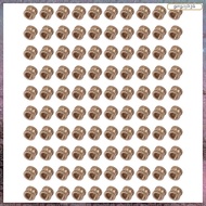 [L E U R] M3 x 3mm Female Thread Brass Knurled Threaded Insert Embedment Nuts 100PCS