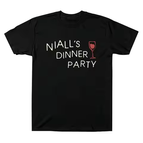 Niall's Dinner Party Tee Niall Horan O-neck Cotton Graphic Print T-shirt Men Women Casual Music Fans
