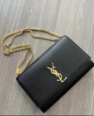 Saint Laurent 金色logo YSL黑色鏈袋 YSL Kate handbag