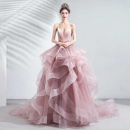 - EAGLELY Pink Plus Size Formal Ball Debut 18 Years Old Evening Dresses Floor Length Gown Ninang