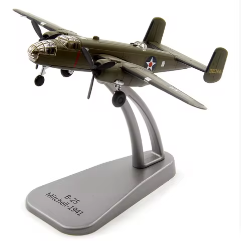 1/144 Scale AMER U.S. Army B-25 Mitchell Bomber Air Raid on Tokyo B25 Alloy Militarized Combat Finis