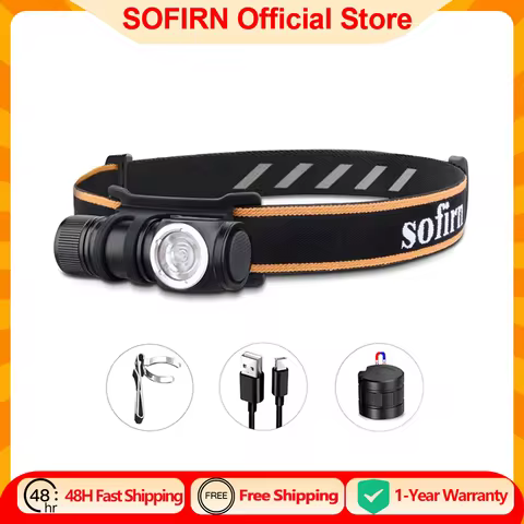 Sofirn HS10 USB C Rechargeable Mini 16340 Headlamp 1100lm TN-3535 90CRI Angle Flashlight TIR Optics 