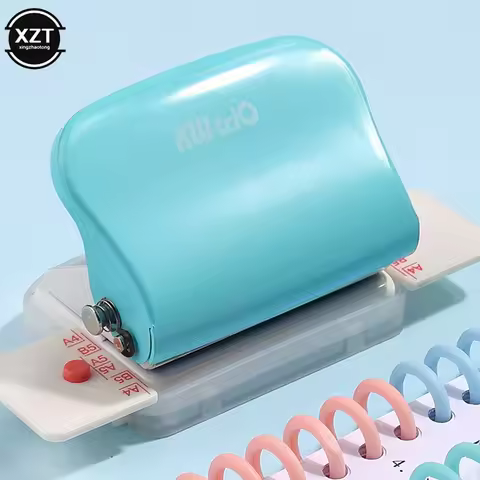 1pc KW-trio 6-Hole Paper Punch Handheld Metal Hole Puncher Capacity 6mm for A4 A5 B5 for Notebook Sc