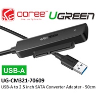 UGREEN USB-A TO 2.5 INCH / USB-C 3.1 TO 2.5 INCH SATA CONVERTER ADAPTER CM321, COMPATIBLE 2.5" HDD /