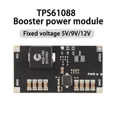 TPS61088 5V 9V 12V Adjustable Boost Step Up Board Module Switch Power Supply Module PWM/PFM 9A Curre