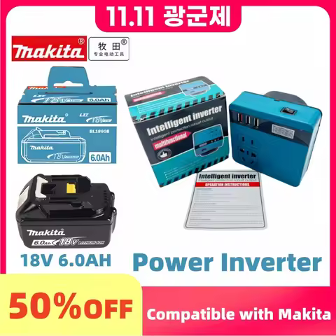 Genuine Makita 6Ah for Makita 18V Battery BL1860B BL1840 BL1830B BL1850B BL1850 BL1860 Replacement L
