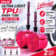 Pink Road Bike TPU Inner Tube 700C 700 x 18 23 25 28 32C Alloy Presta Valve 45 65 85mm Basikal