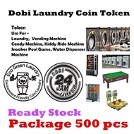 🇲🇾 500pcs Metal Token 23mm 25mm Laundry Dobi Vending Machine Water Dispenser Machine Game Arcade Mac