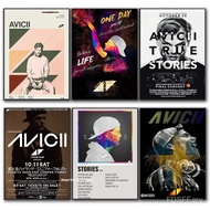 Inspired Avicii DJ Music Modern Retro Art Poster Canvas Painting Wall Prints Picture for Living Room