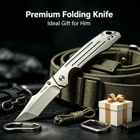 14C28N Blade Folding Pocket Outdoor Camping Hiking Fishing Survival Knife Hunting Portable Utility F