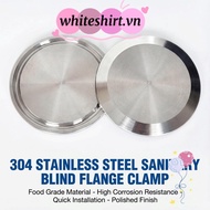 WHITESHIRT Sanitary End Cap, 1.5" 2" 3" 4" 6" Stainless Steel Tri Clamp TC Blind Cover, Durable Quic