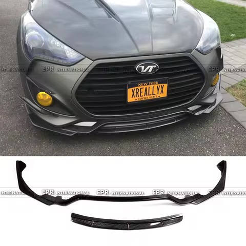 For Veloster NEFD Turbo 2 Pieces Lip - Exterior Front Aero Trim, Sport Styling Upgrade Set