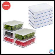 [Silicook] Refrigerator Food Ingredient Storage Container Flat & Deep No. 2 (White) Container 5pcs