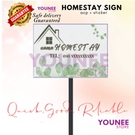 Signboard home stay tepi jalan, homestay direction signboard, signboard tunjuk arah