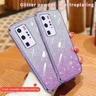 Casing Huawei P40 Pro Electroplated Phone Case Sparkling Powder Phone Case