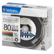 Verbatim Japan Music CD-R 80min Phono-R Inkjet Label 10-Pack MUR80PHW10V1