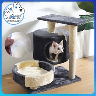 【พร้อมส่ง】PMT  คอนโดแมว 2 ชั้น มีอุโมงค์ สูง55cm พร้อมของเล่น ที่ลับเล็บ ที่ลับ บ้านต้นไม้ ที่นอนแมว