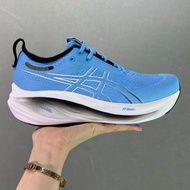 Asics เจล Nimbus 26 รองเท้าวิ่งชายและหญิง Nimbus 27 รองเท้ากีฬาดูดซับแรงกระแทก 1011B794-401