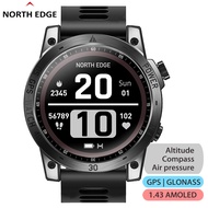 NORTH EDGE CROSS FIT3 GPS watch AMOLED screen compass barometer altimeter 50m waterproof outdoor sports watch