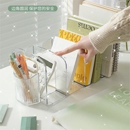 Tyk 8. Desktop Bookend Bookshelf Storage Box Transparent Student Book Desk Stand Separator Pen Holde