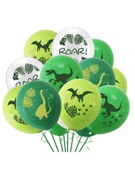 12入組恐龍印花裝飾氣球