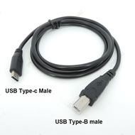 1m USB-C Type-c Male to USB B Type Male Data Cable extend Cord for Cell Phone Printer Electronic  MY