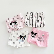 Set of 4 Girls' Briefs with Super Cute Patterns for Children from 8-35kg, Soft and Cool Cotton CD03 
