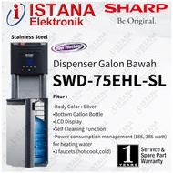 SHARP DISPENSER GALON DI BAWAH STAINLESS STEEL LOW WATT SWD-75EHL-SL