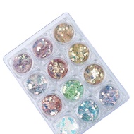 5D fish fin glitter clay 12 boxes - nail accessories - hidden nail accessories