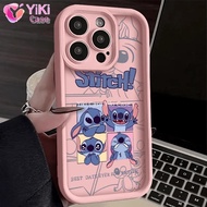 For Poco F6 F5 F3 X6 X7 Pro X5 X3 NFC M6 Pro Xiaomi Mi 11 Lite 14T 13T 12T Kawaii Stitch Mood Cartoo