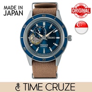 [Time Cruze] Seiko Presage SSA453J1 Japan Made Style60s Heritage Blue Open Heart Dial Men Watch SSA453J SSA453