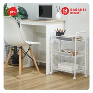 New Pira - Gumi Mkt Trolley Shelf / Multipurpose Shelf / 3/ 4/ 5 Layer Iron Shelf With Wheels