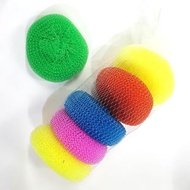 1 Pcs Plastic Donut Sponge Dishwashing Plastic Sponge Donut Shape Random Color