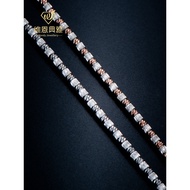 Japanese Craftsmanship Genuine 18K Gold Necklace/18K Rose Gold White Gold Laser Olive Bead Necklace