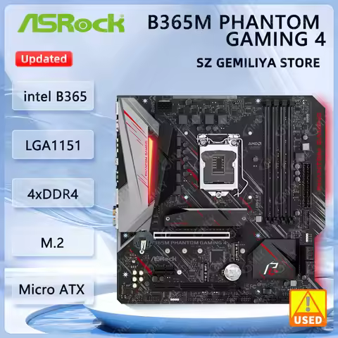 ASUS B365M PHANTOM GAMING 4 Motherboard Intel B365 DDR4 Socket 1151 64GB M.2 support i7-9700 i5-9400